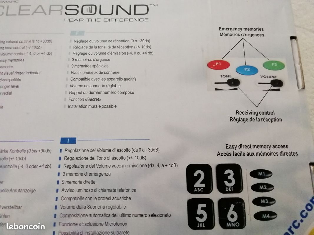 Téléphone amplifié pour personne malentendante (image 3)