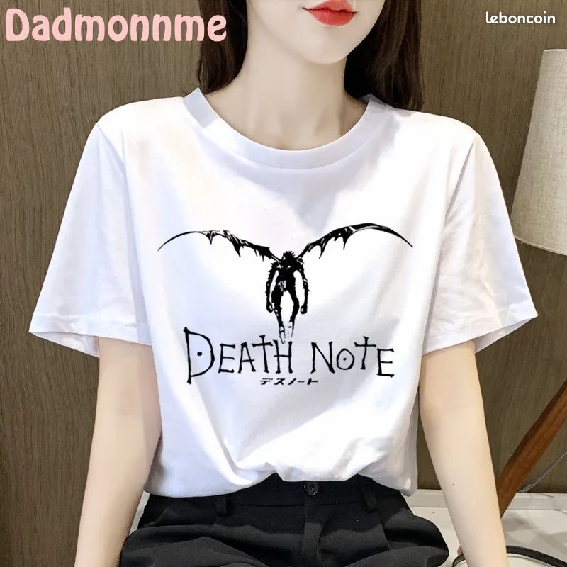 T-Shirt Blanc à Manches Courtes Death Note Vêtements