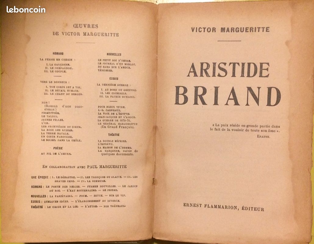 Livre "Aristide BRIAND" de Victor MARGUERITE (image 2)