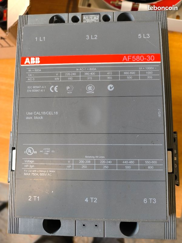Contacteur ABB série AF, 3 pôles (image 4)