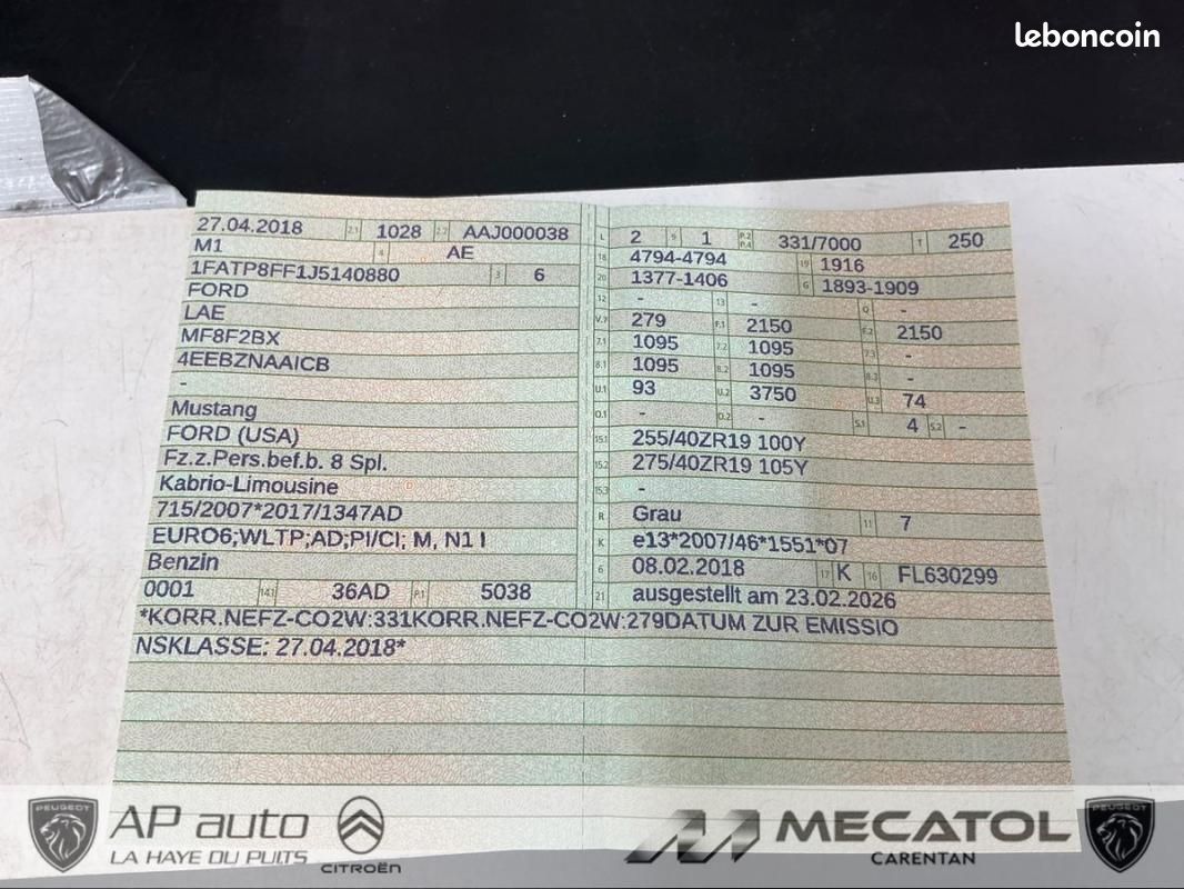 Ford Mustang (6) 5.0 Ti-VCT V8 Convertible GT (image 29)