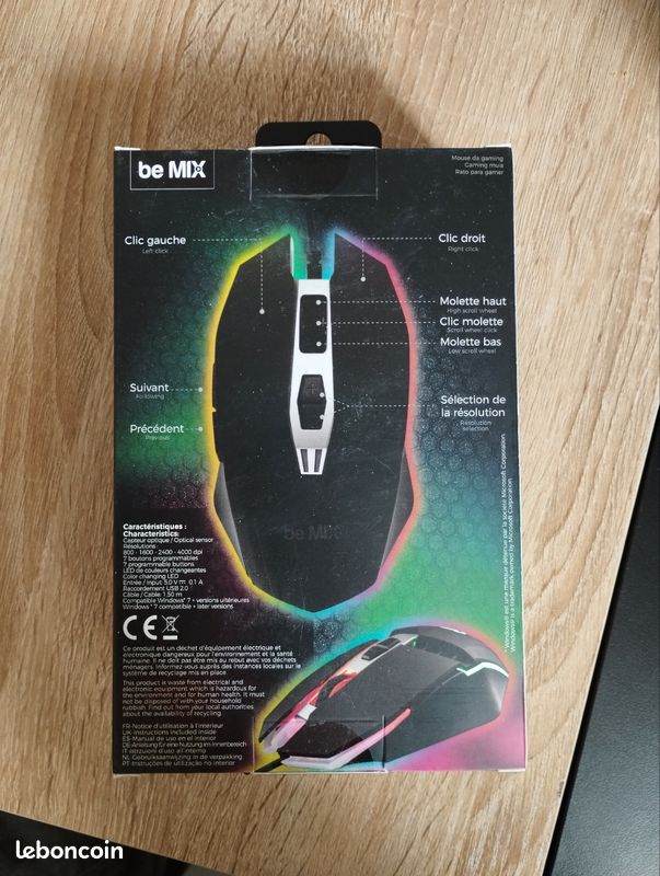 Souris Gamer optique LED - neuf (image 2)