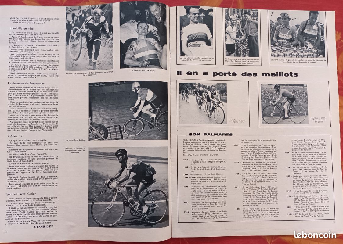 1949 LE TOUR DE FRANCE Journal L'EQUIPE du 13 Juillet ROBIC