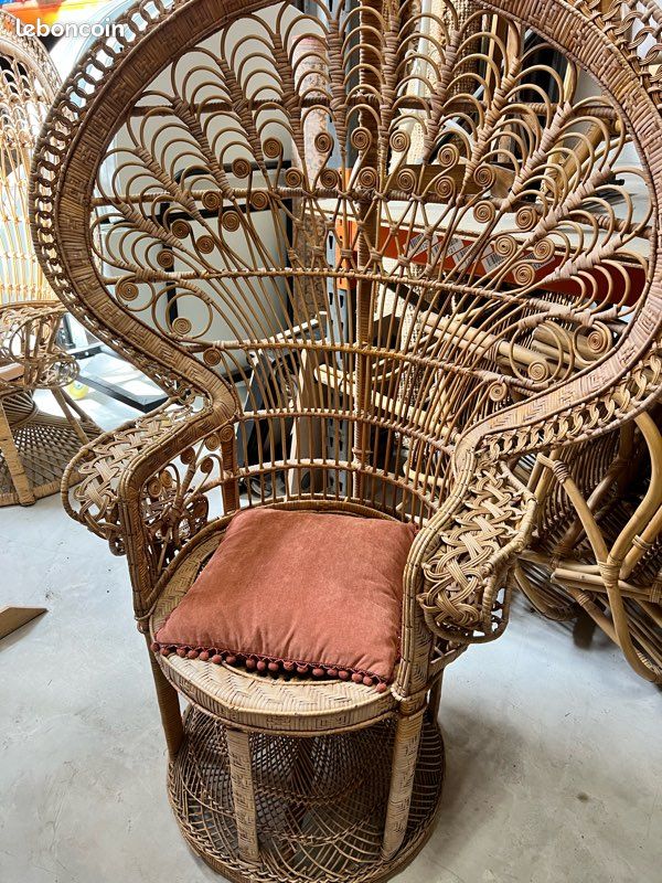 Fauteuil rotin paon emmanuelle (image 2)
