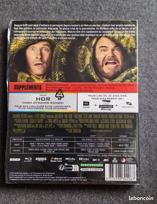 🎬 Anaconda (2025) 4K Ultra HD + Blu-ray Steelbook Édition Limitée Neuf Sous Blister VF (image 2)
