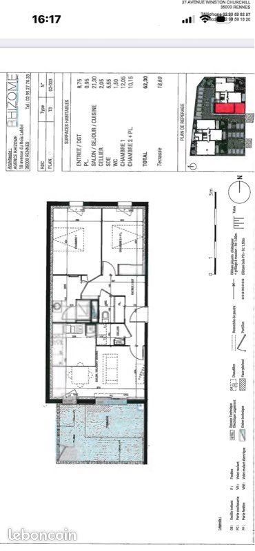 Appartement 3 pièces 62 m² · à Le Rheu · 62 m² · 730 €/mois
