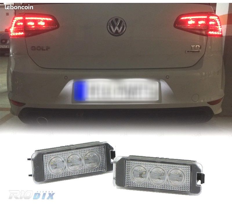 éclairage plaque d´immatriculation led volkswagen vw golf iv v vi vii passat new beatle eos pha d77o (image 1)