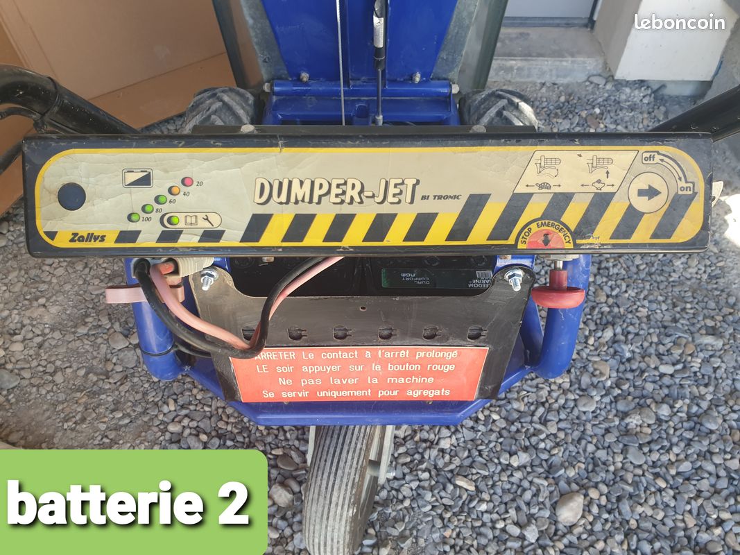 Brouette électrique ZALLYS DUMPER-JET - 2 batteries Neuves (image 7)