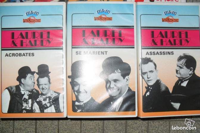 Laurel et hardy - lot de 3 cassettes vidéos (image 1)