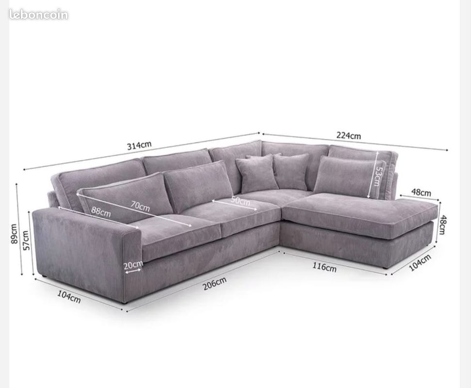 Vend canapé d'angle (image 3)