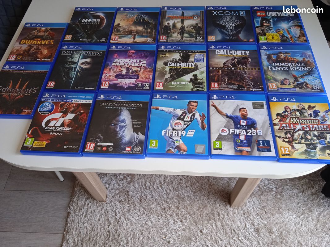 Lot de 17 jeux vidéo PS4 (image 1)