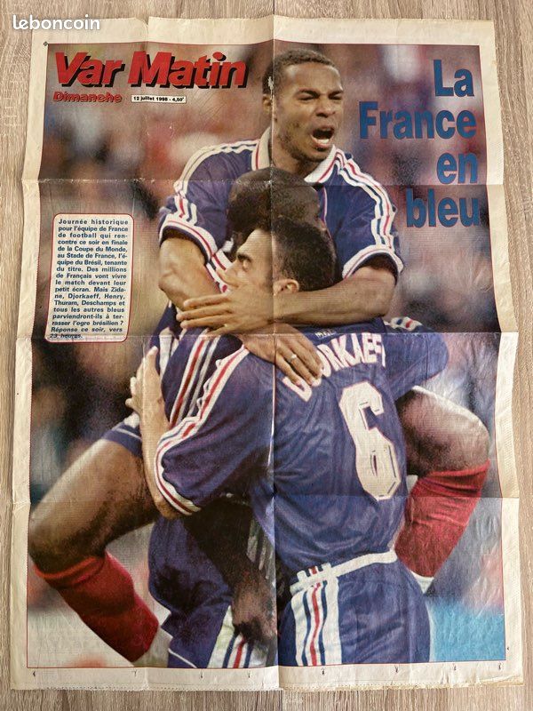 PHOTO DE PRESSE vintage Denilson Et Bergkamp Coupe Du Monde France 98 FT 2939