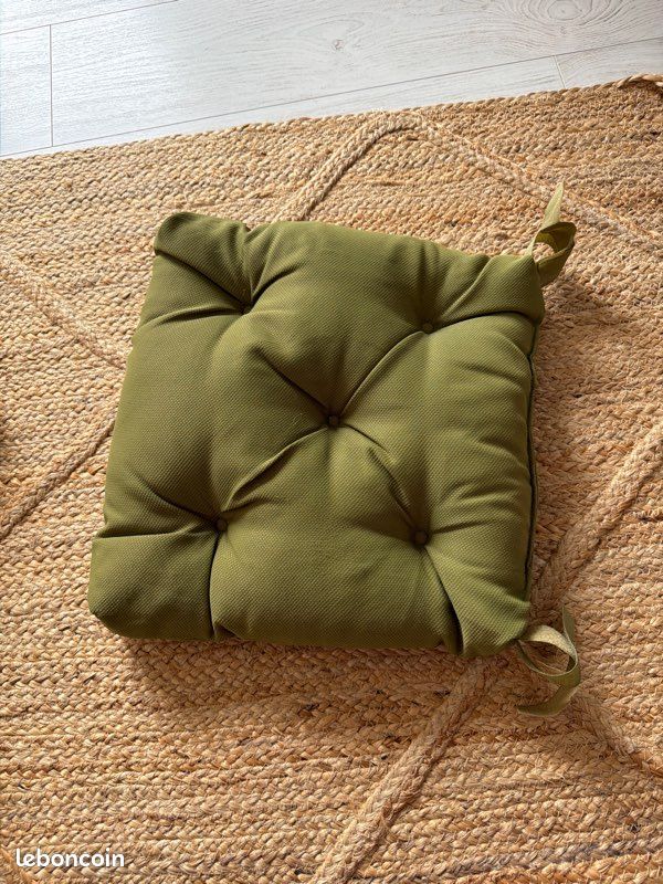 Coussins de chaise, vert, 40/35x38x7 cm (image 2)