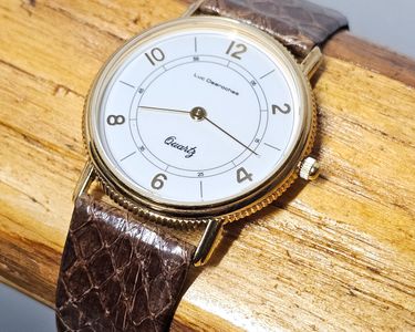 Montre Bijou Luc Desroches Rococo - Cadran Blanc, Bracelet Noir - Neuf Avec étiquettes