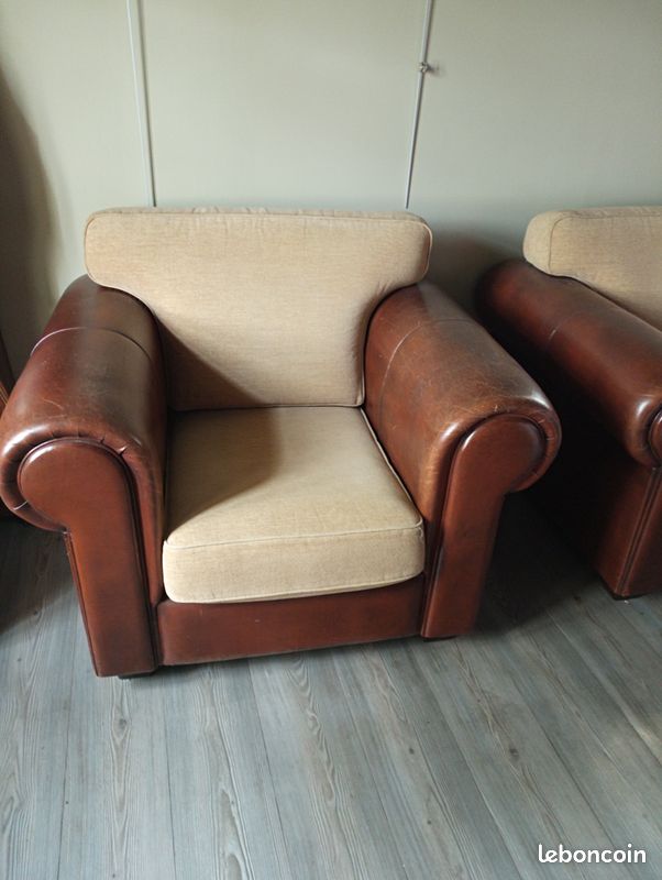 Fauteuils club cuir (image 1)