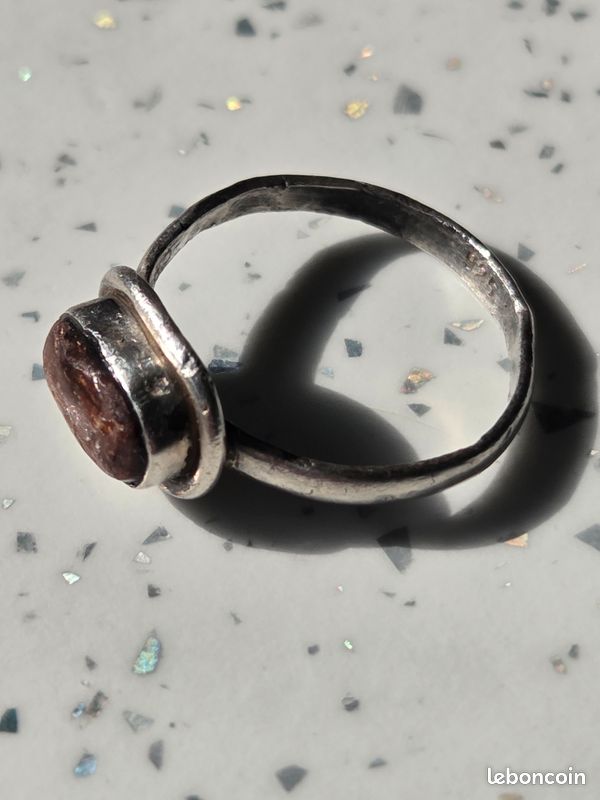 Bague Ancienne Anneau Argent Massif 925 Et Plaqué Or – Taille 56