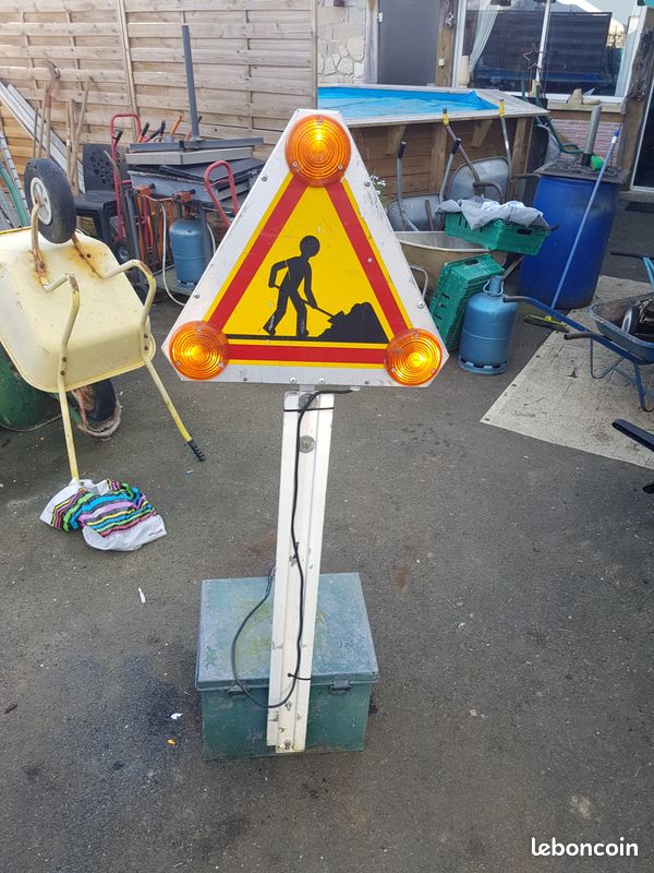 Panneau de signalisation clignotant avec batterie (image 7)