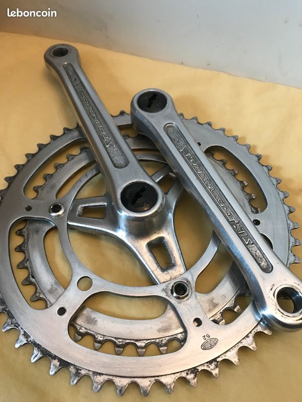 Pédalier - Manivelle droite double seule - axe carré - STRONGLIGHT - 38000 - Troc Vélo