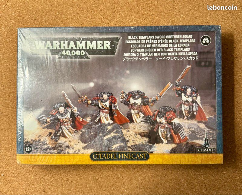 Warhammer 40K Black Templars Sword Brethren Squad NIB Finecast - OOP - Marines (image 1)