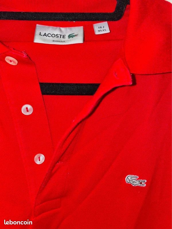 Polo Lacoste Rouge à manches courtes Vêtements