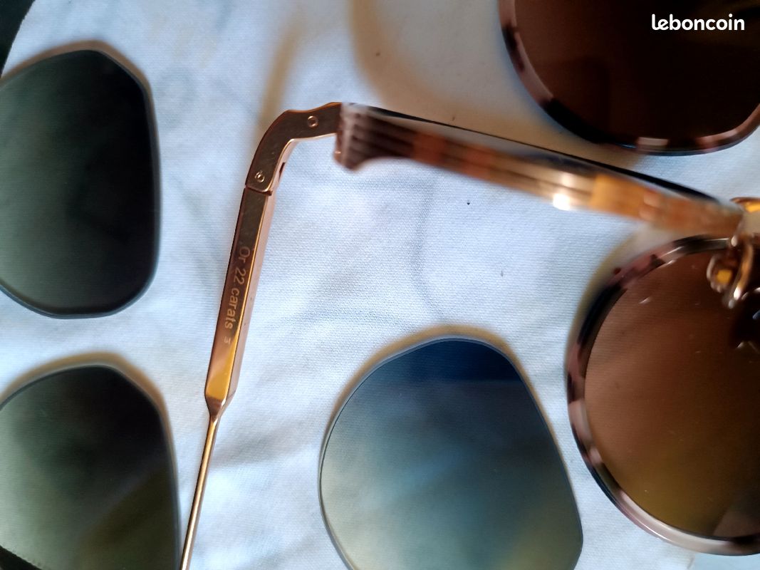 Lunettes de soleil de luxe John Dalia Scarlette, monture en or 22carats (image 3)