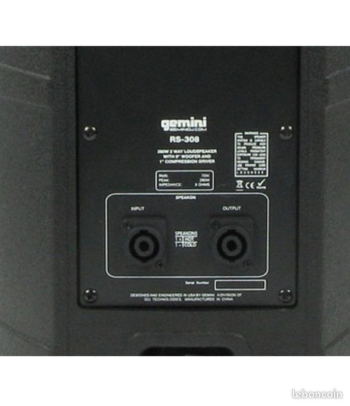 1 enceinte passive sono Gemini RS 308 (image 2)