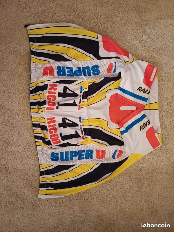 Maillot Cycliste Vintage Super Marché U - Taille 3 (M) - France - Oldschool