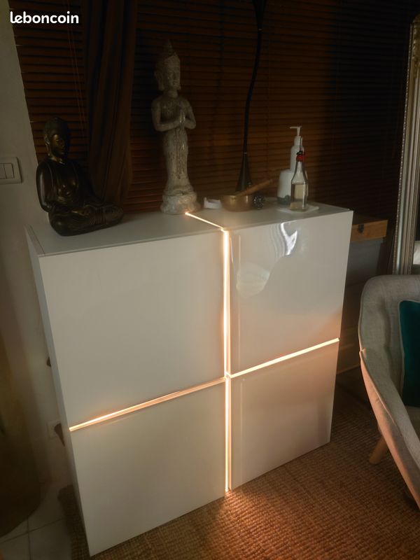 Meuble LED laqué blanc (image 14)