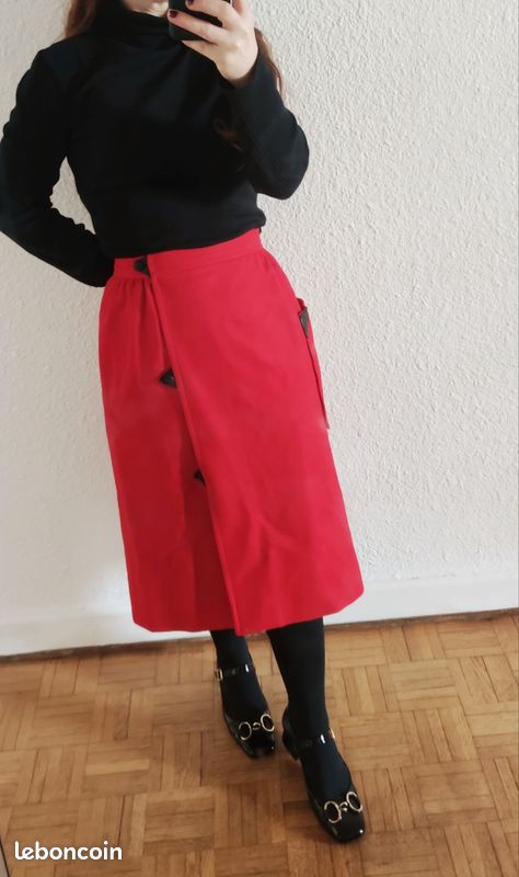 Jupe Courrèges laine et cachemire 36 vintage 90s (image 4)