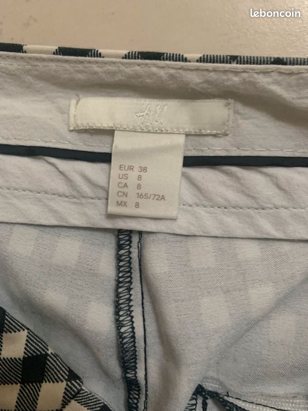 Pantalon Vichy noir et blanc (image 5)