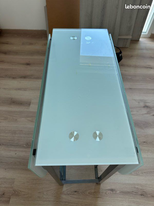 Table à manger en verre pliable (image 3)