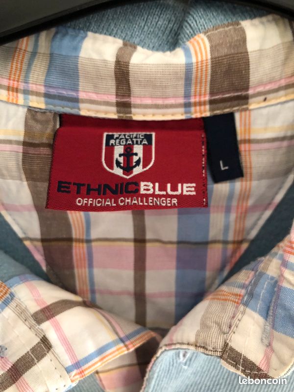 Polo hiver bleu ETHNIC - L (image 2)