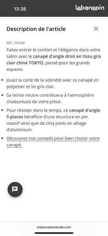Canapé d’angle (image 10)