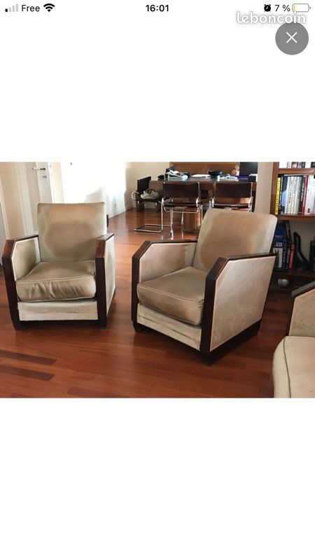 Canapé et deux fauteuils art déco (image 4)