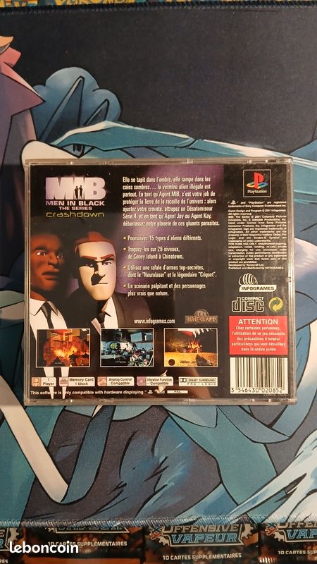 Jeu PS1 Men In Black Crashdown - Complet, En état Comme Neuf - Pour Playstation 1