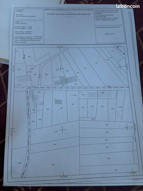 Vend terrain constructible · à Saint-Ciers-sur-Gironde · 35 000 €
