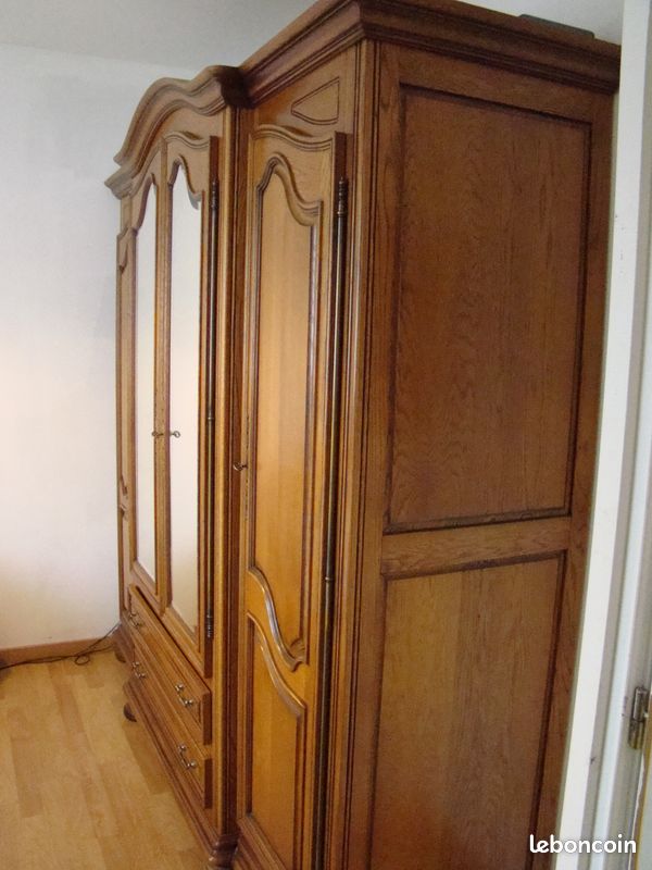 Garde robe 4 portes chêne de france (image 3)