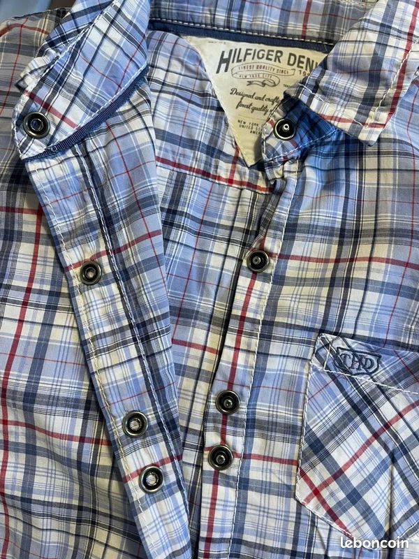 Chemise Tom Tailor Femme Carreaux Bleu Rose - Taille 34, Manches Longues, Occasion