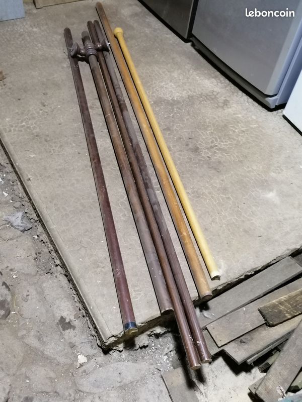 Lot barre de rideaux en bois (image 2)
