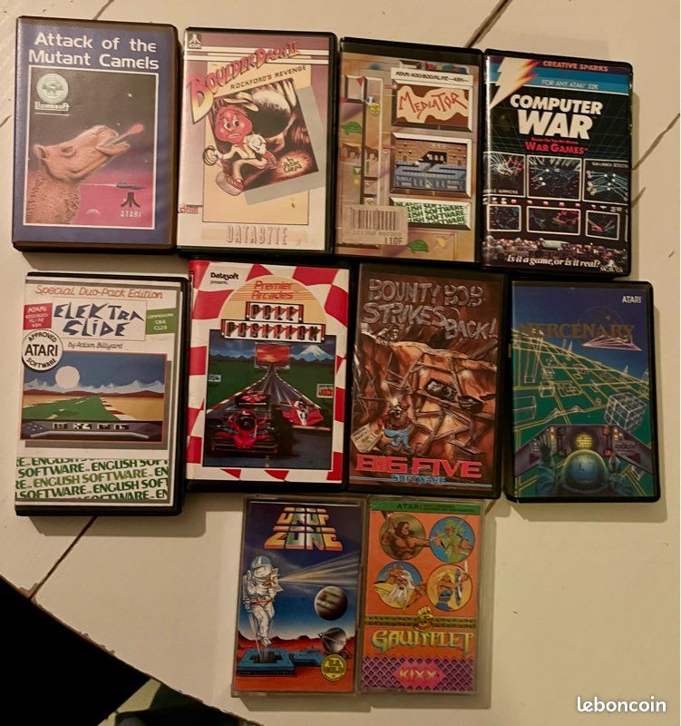 Lot de 10 jeux k7 pour Atari XL / XE (image 1)