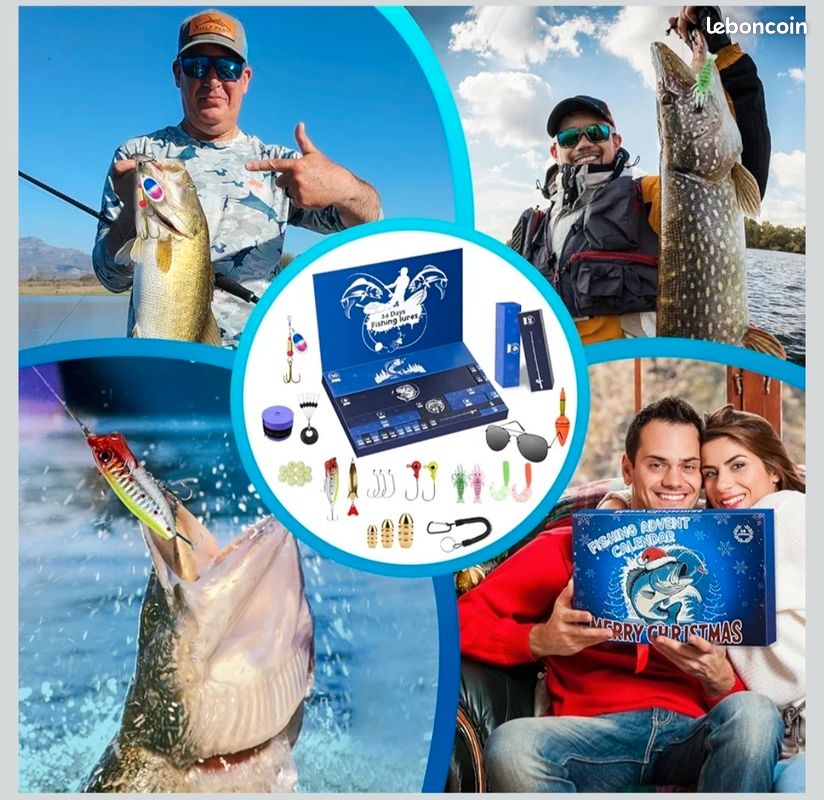 Calendrier De L'Avent Pêche 2025 – 24 Outils Et Accessoires – Cadeau Idéal Pour Grand-père, Papa Ou Passionné De Pêche