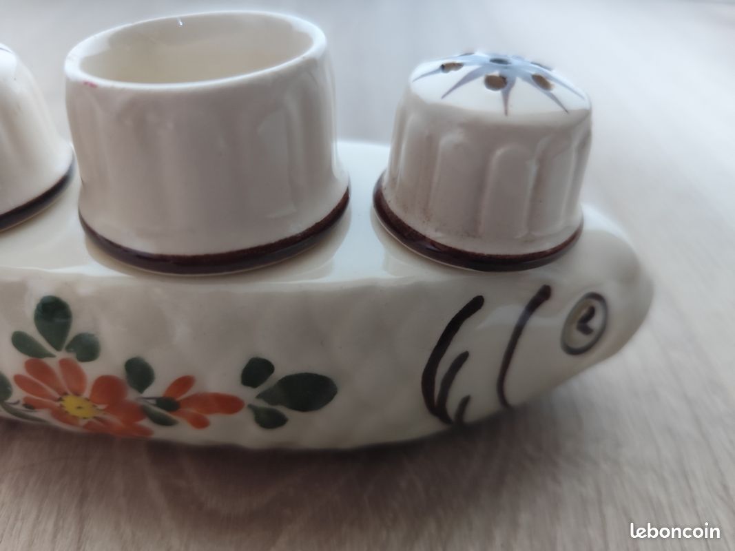 Service à condiments Faïence de France vintage (image 4)