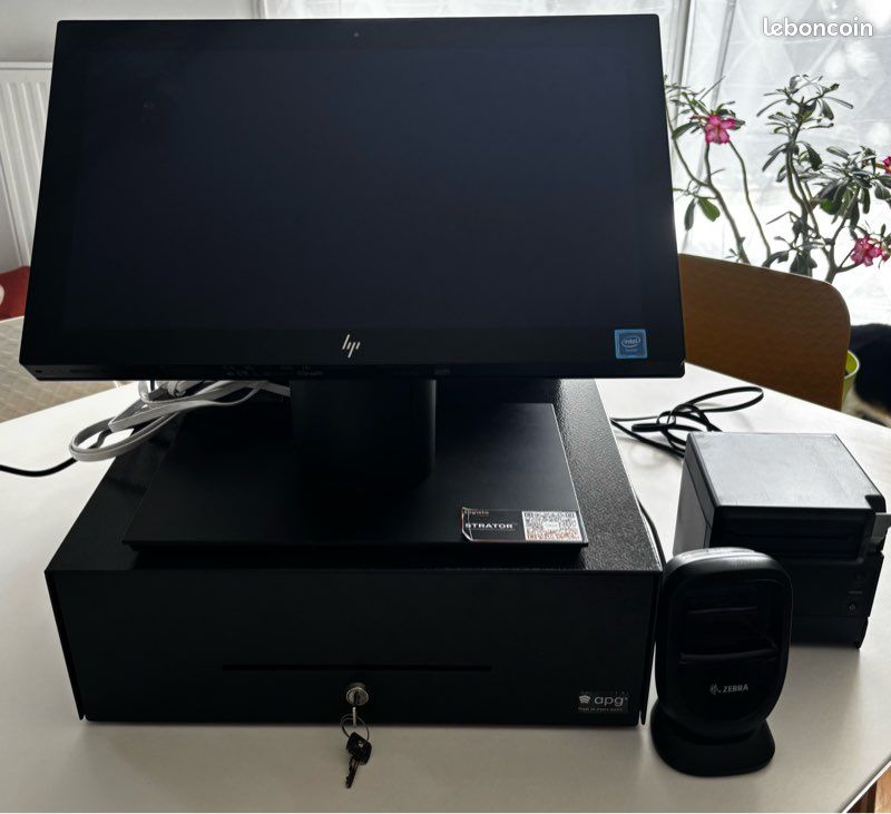 Pack caisse enregistreuse tactile HP Logista Strator + Scanner + Imprimante + Tiroir (image 1)