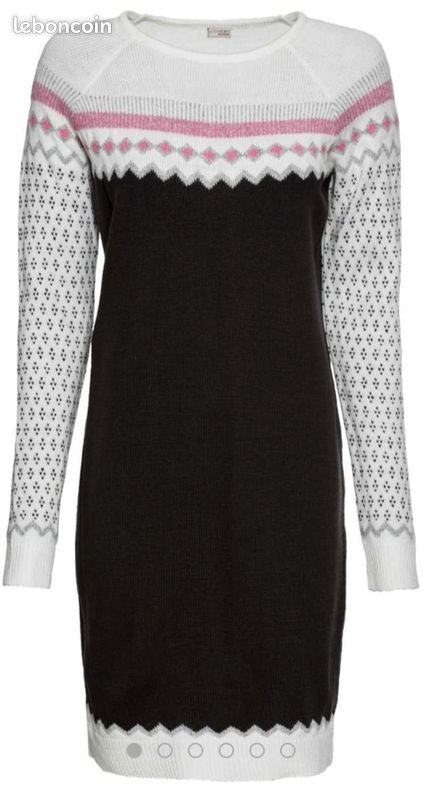 Robe noire et blanche acrylique (image 1)