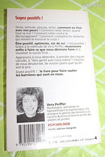 Livre bien-être "Soyez positif" Vera Peiffer J'ai Lu (zoe24) (image 3)