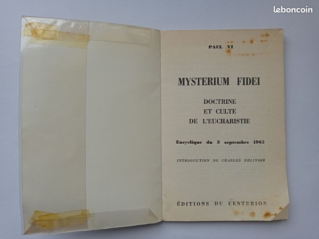 Livre spirituel chrétien, l' eucharistie mystère de la foi, (image 2)