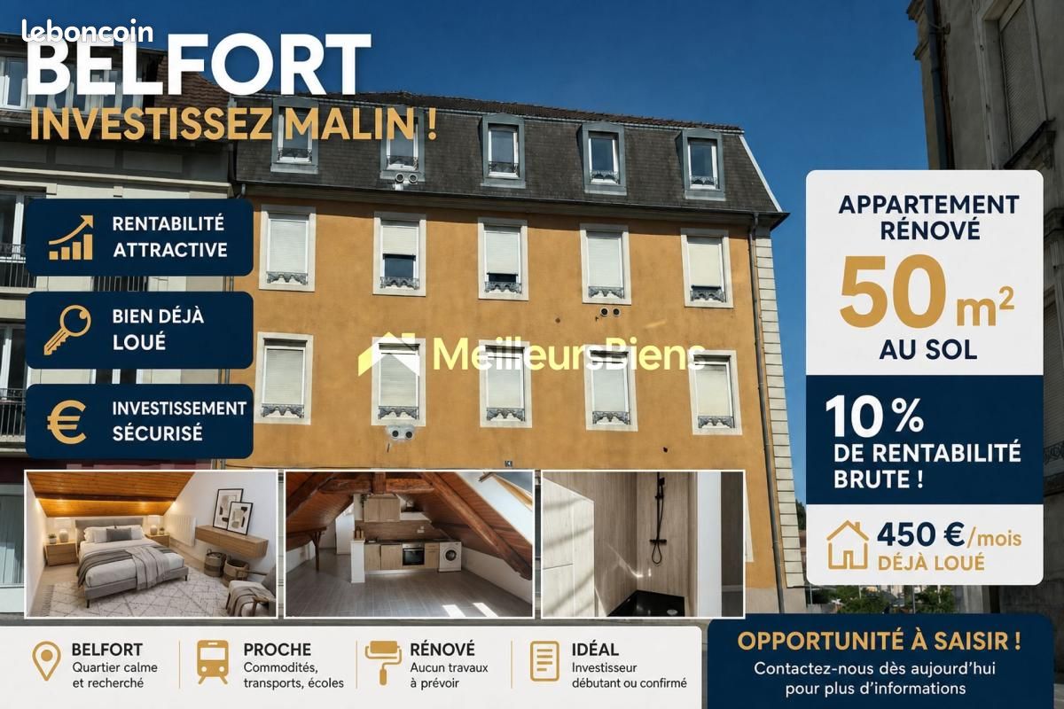 Appartement 2 pièces 50 m² · à Belfort · 50 m² · 54 000 €