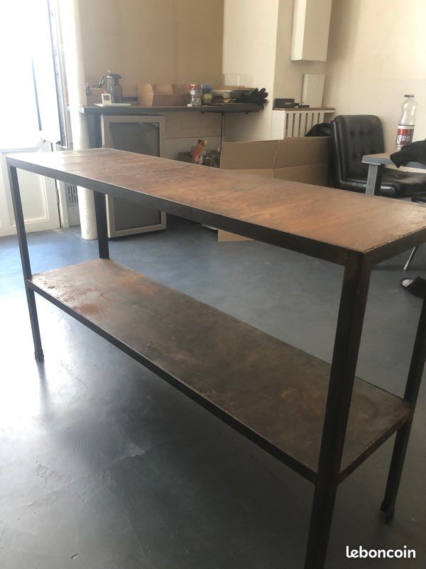 Console acier et bois (image 1)