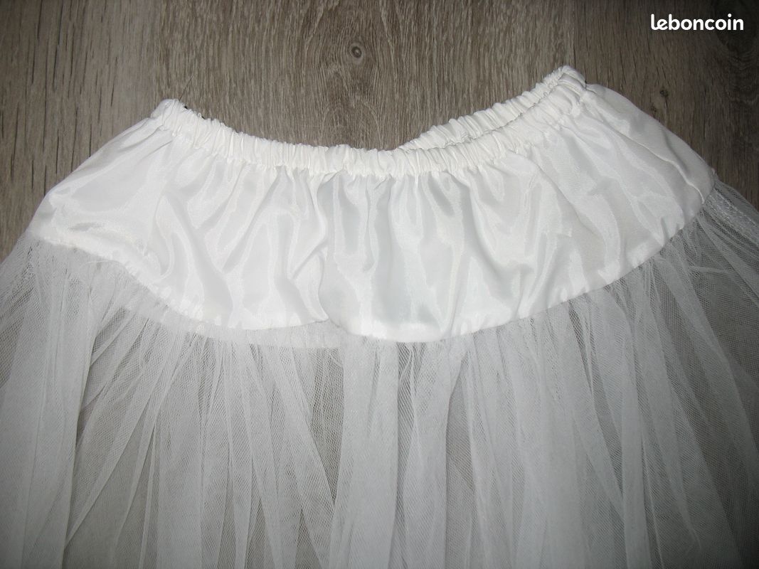 JUPON TULLE BLANC FILLE 