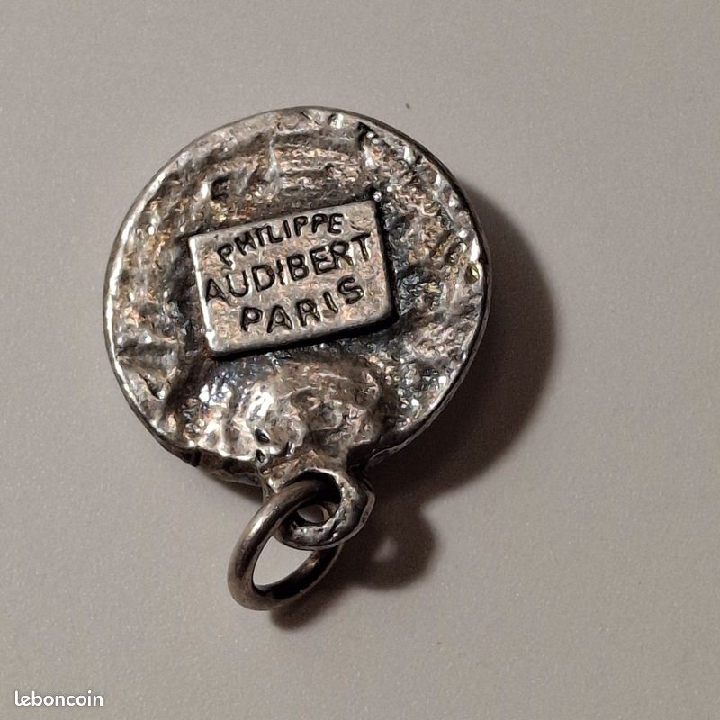 Broche Nounours Argentée Philippe Audibert Paris - Jolie Pièce D'occasion, Bijou Fantaisie Vintage